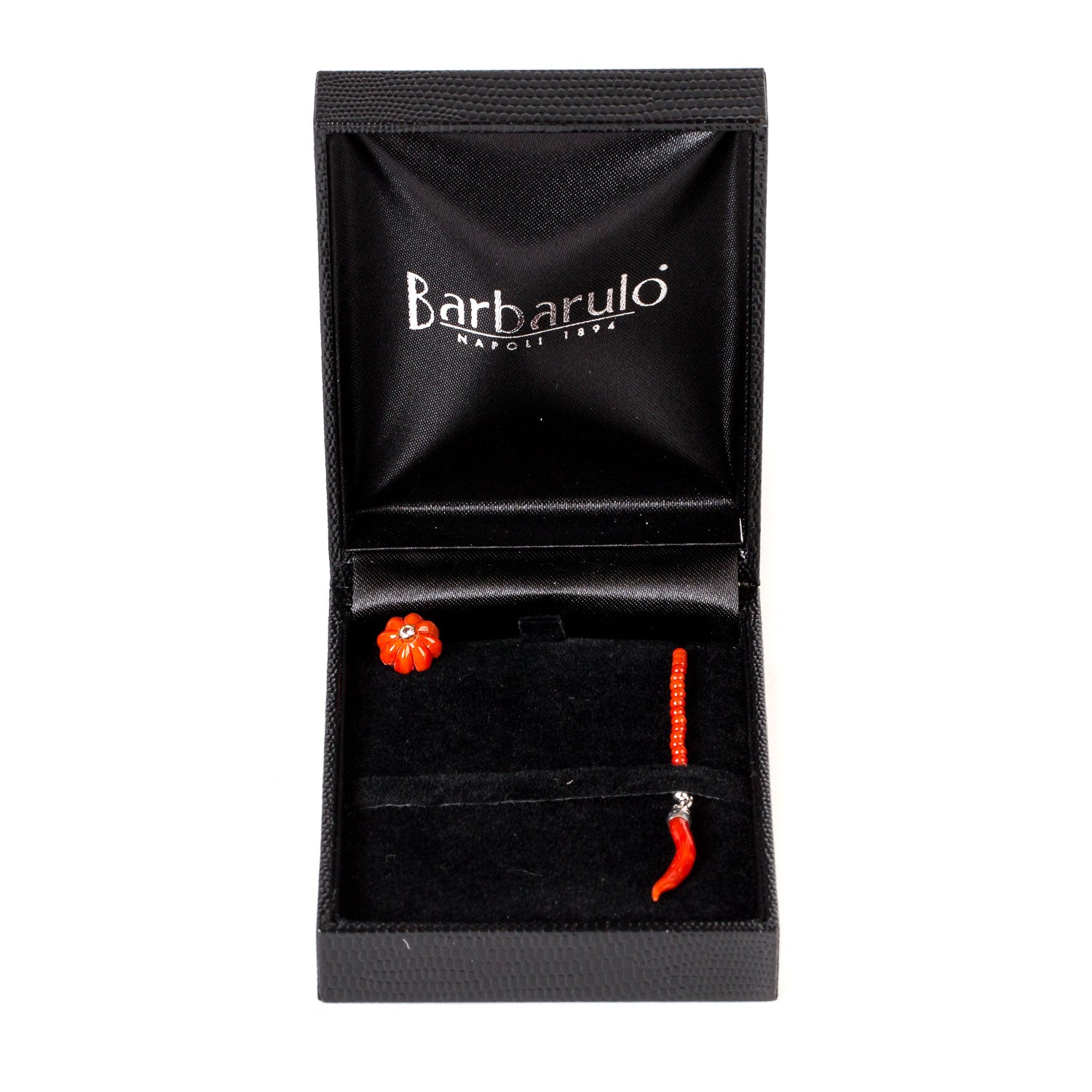 Lapel Chain "Coral Flower Diamond" made of Sterling Silver - purely handmade